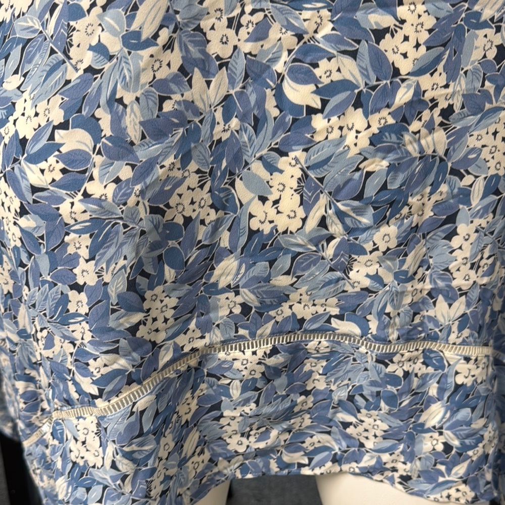 NWT Ralph Lauren 18w Floral Blue and White Skirt brand new